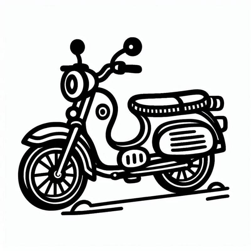 Motocykl (3) omalovánka