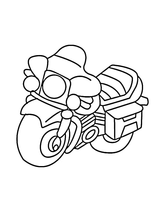 Motocykl Tisknutelný pro Děti omalovánka