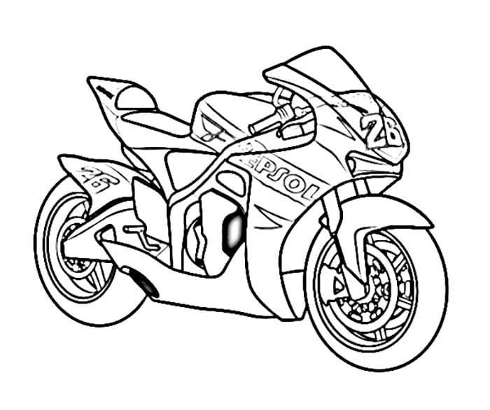 Motocykly omalovánky