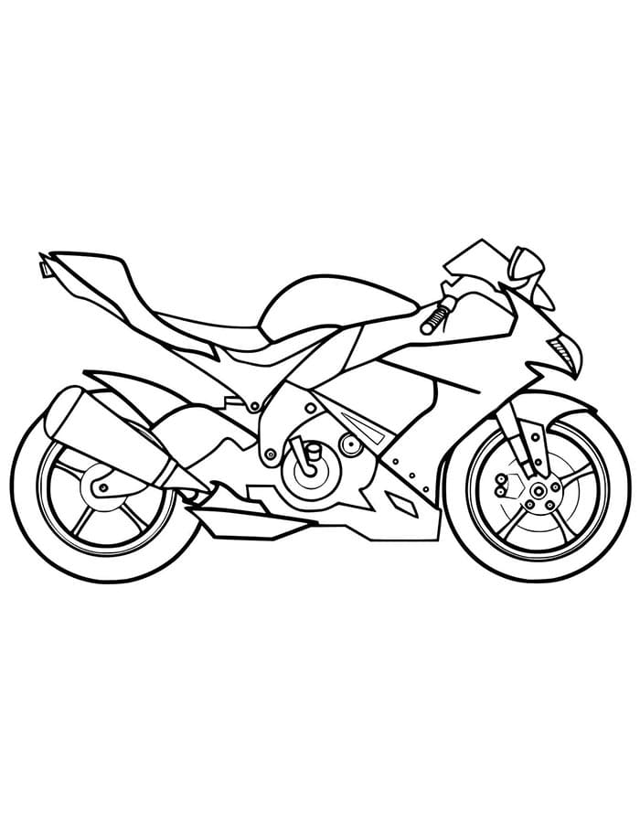 Motocykl Zdarma pro Děti omalovánka