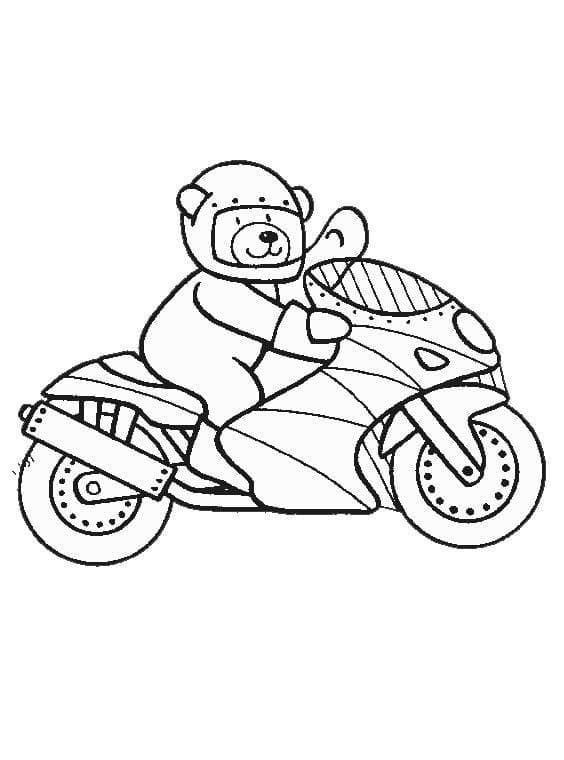 Motocykl Zdarma omalovánka