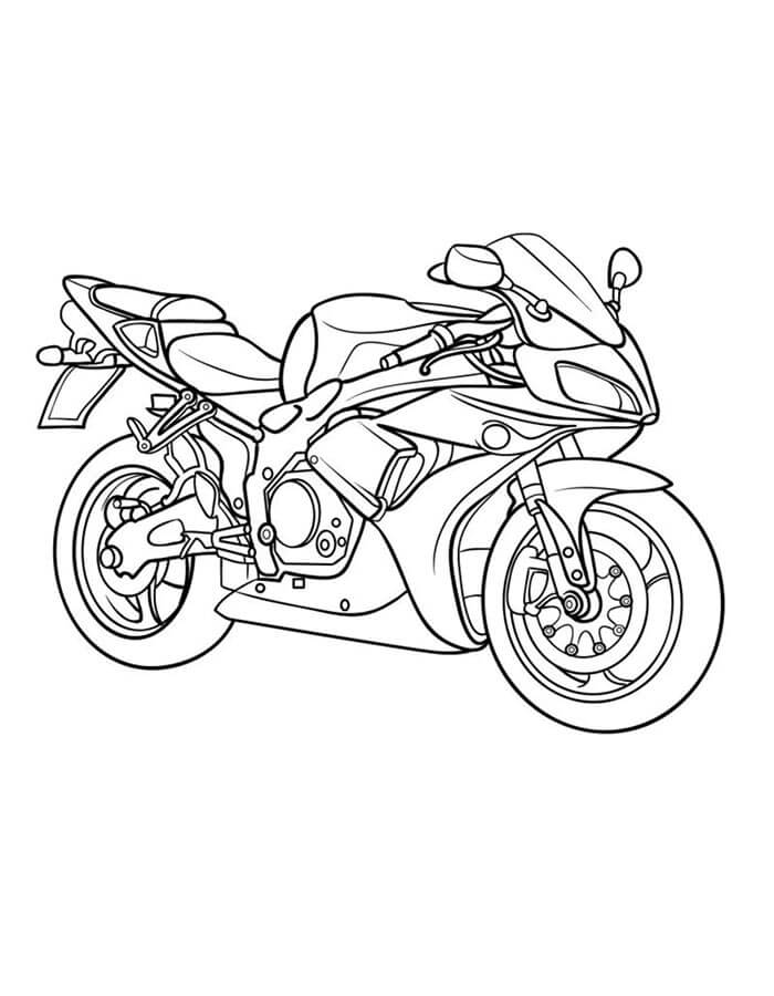 Motocykl pro 2leté Děti omalovánka