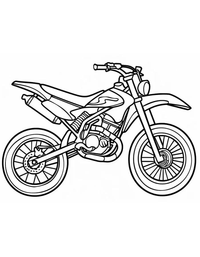 Motocykl pro 3leté Děti omalovánka