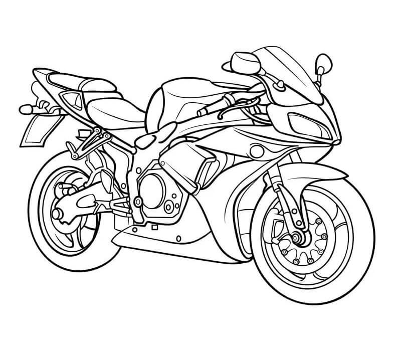 Motocykl pro 6leté Děti omalovánka