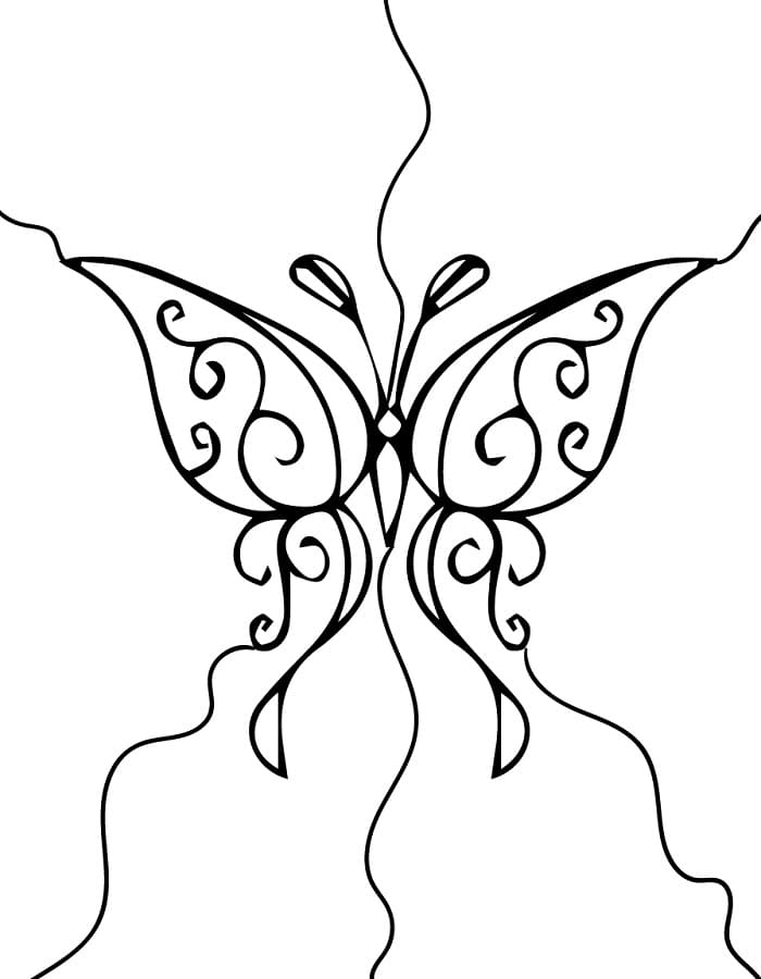 Motýl Tisknutelný pro Děti omalovánka