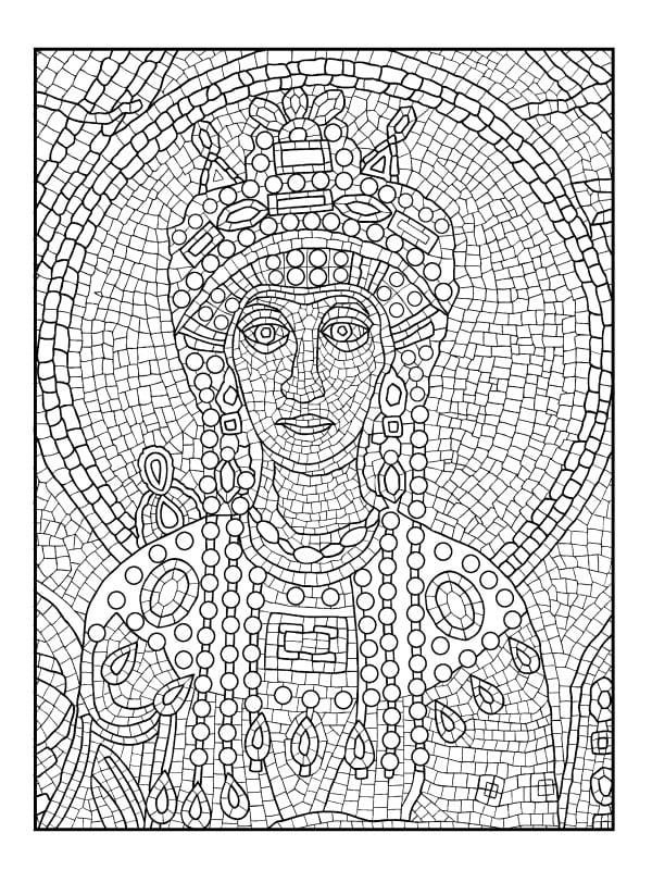 Mozaika pro Dospělé omalovánka