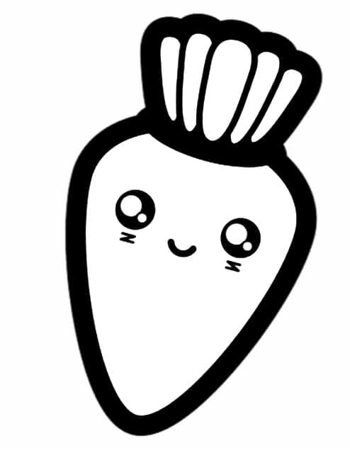 Mrkev Vymalovatelné pro Děti omalovánka