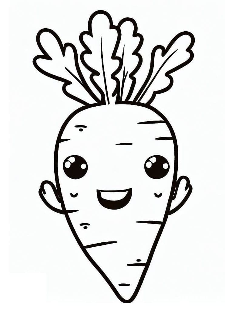 Mrkev Zdarma Tisknutelná omalovánka