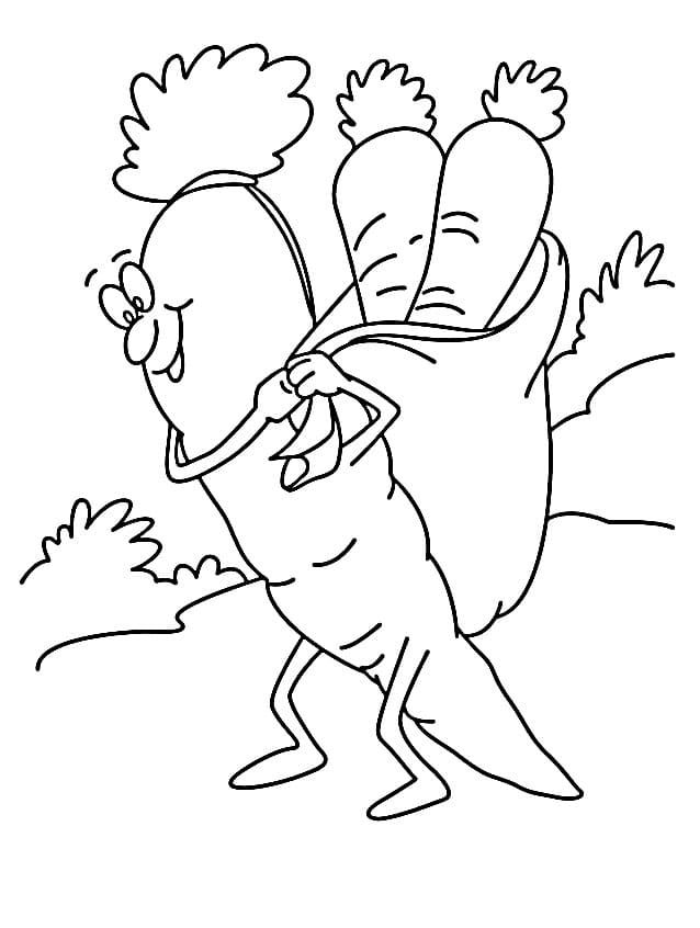 Mrkev k Tisku omalovánka