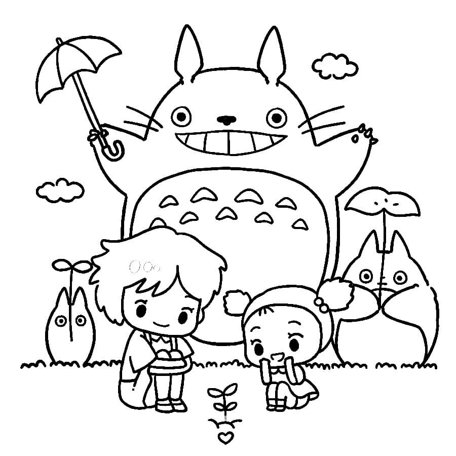 Můj Soused Totoro (16) omalovánka