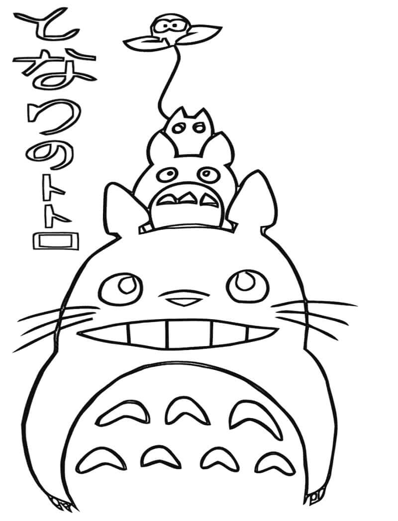 Můj Soused Totoro (19) omalovánka