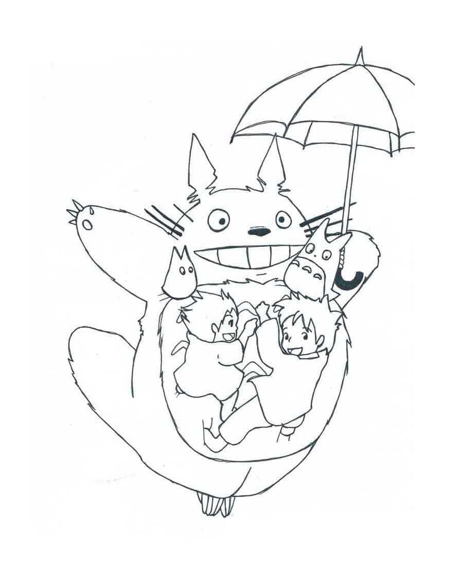 Můj Soused Totoro (31) omalovánka