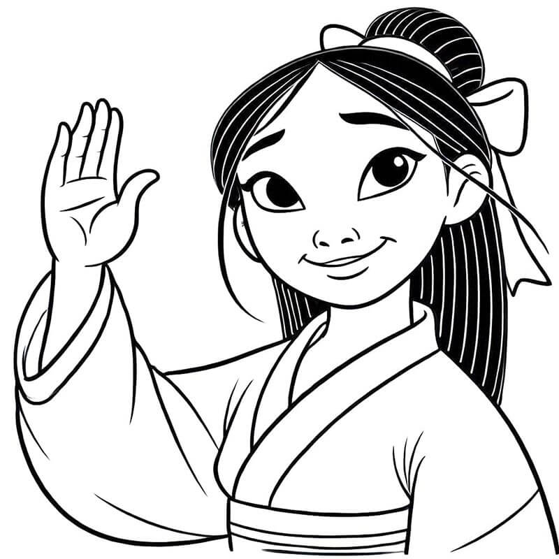 Mulan Tisknutelná omalovánka