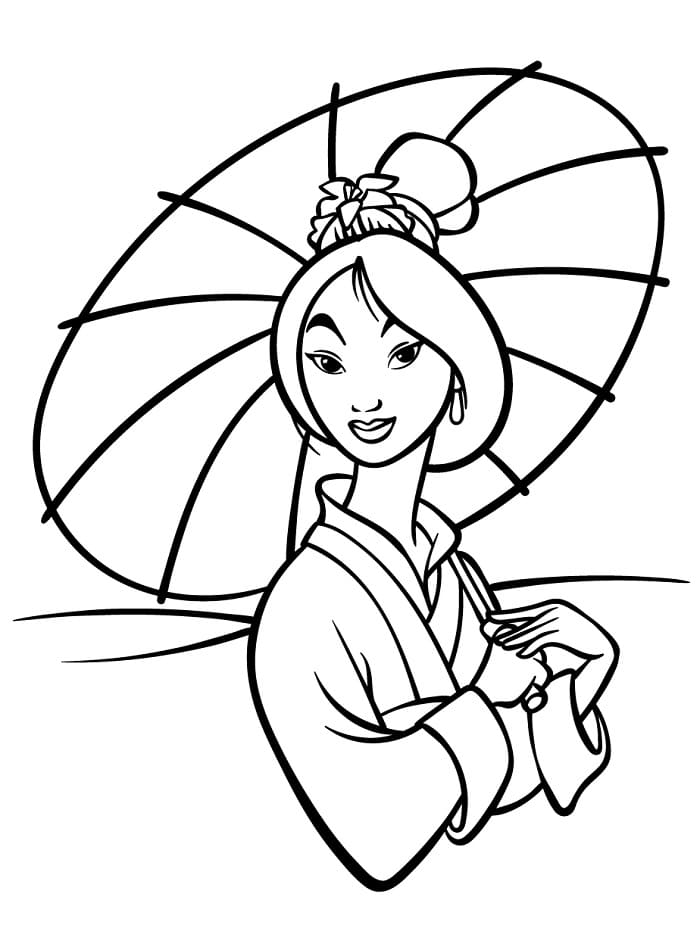 Mulan Vymalovatelné pro Děti omalovánka