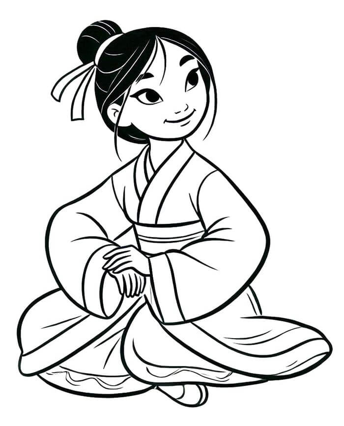Mulan pro Děti omalovánka