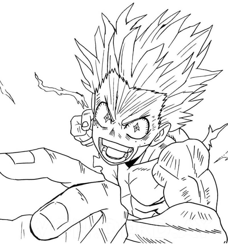 My Hero Academia pro 3leté Děti omalovánka