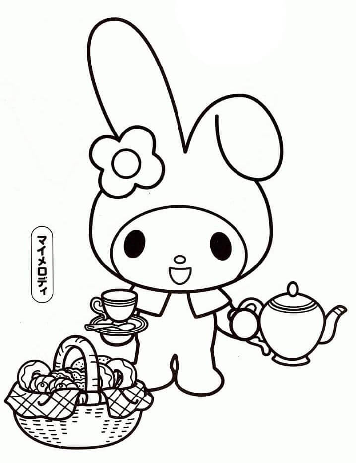 My Melody Obrázek omalovánka