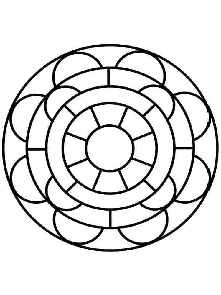 Nádherná Mandala omalovánka