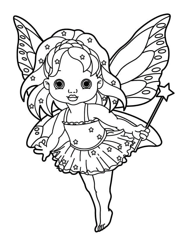 Nádherná Víla omalovánka