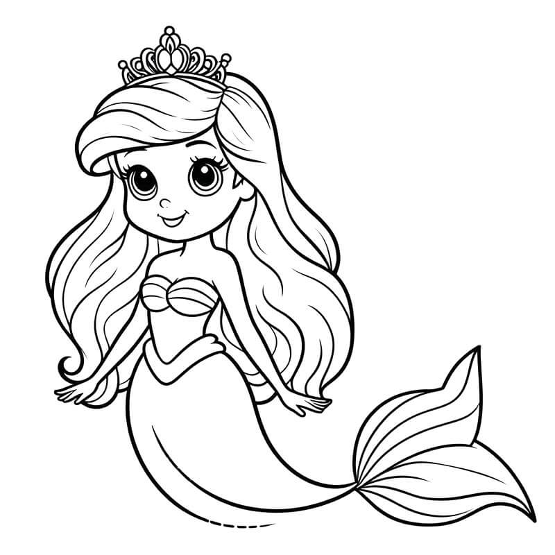 Nádherný Ariel omalovánka