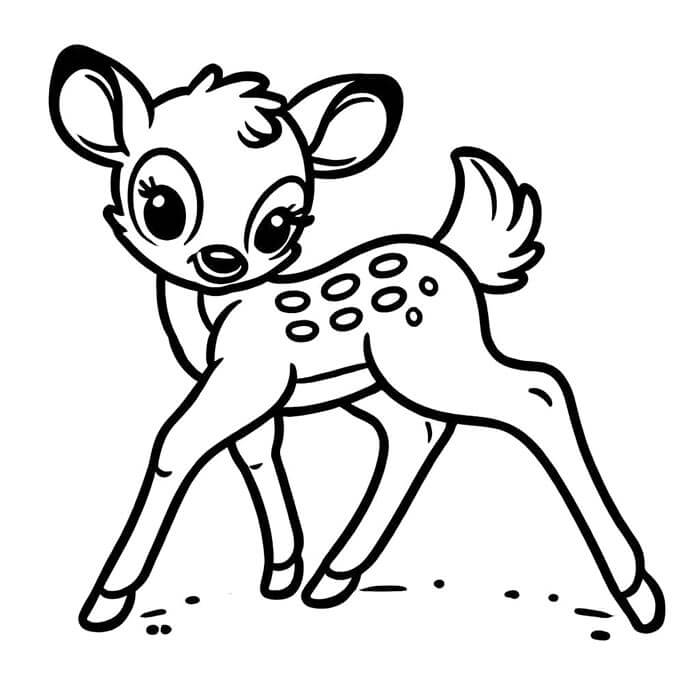 Nádherný Bambi omalovánka
