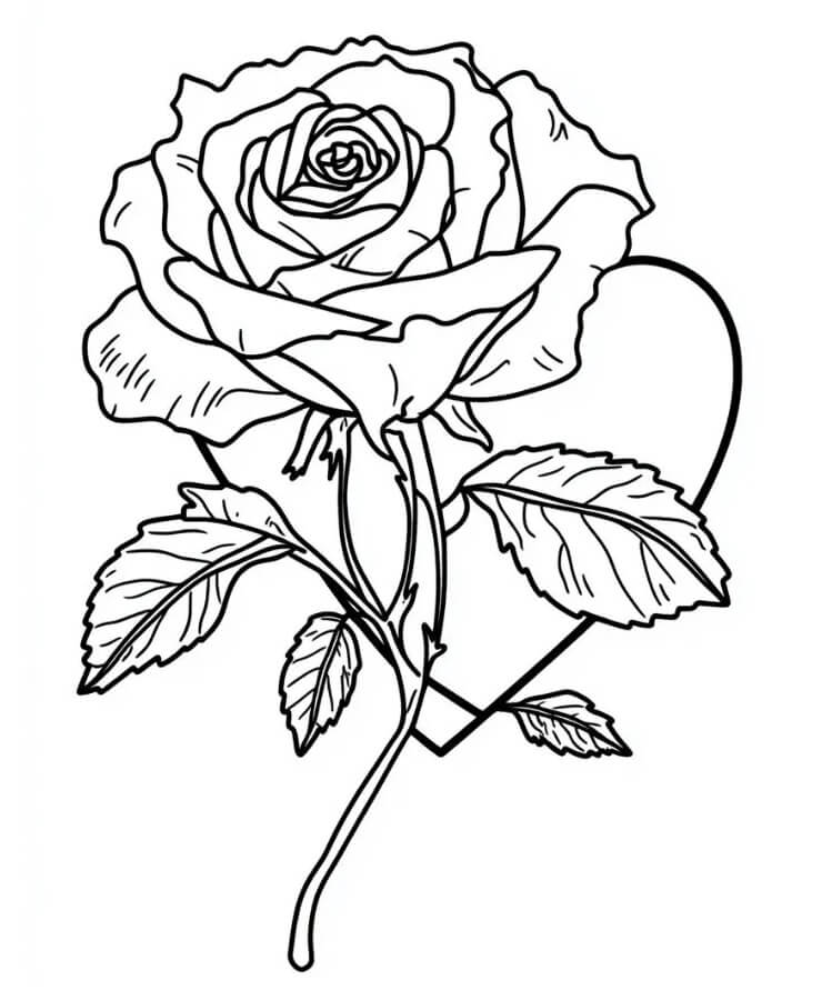 Nádherný Růže omalovánka