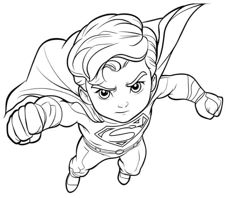 Nádherný Superman omalovánka
