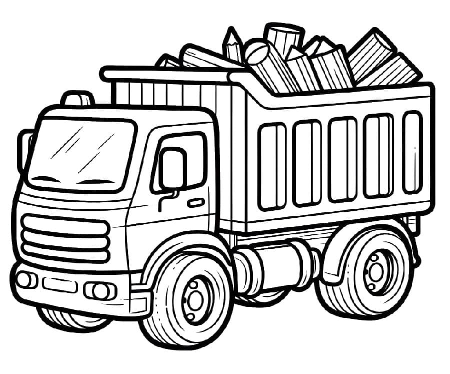 Nákladní Automobil (18) omalovánka