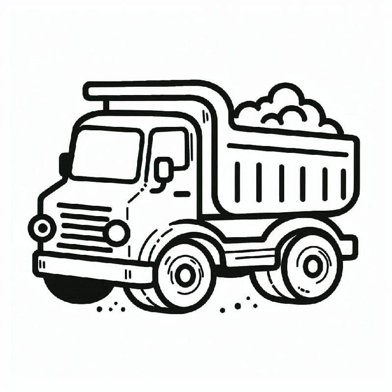 Nákladní Automobil (25) omalovánka