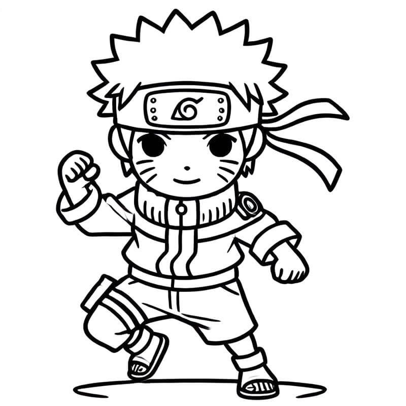 Naruto pro 5leté Děti omalovánka