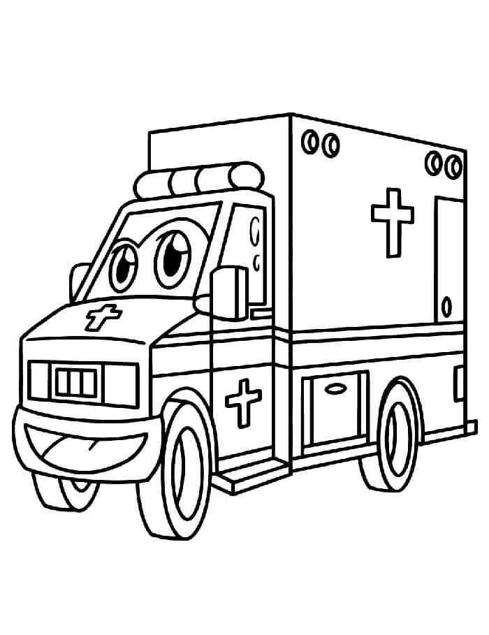 Nemocniční Sanitka omalovánka