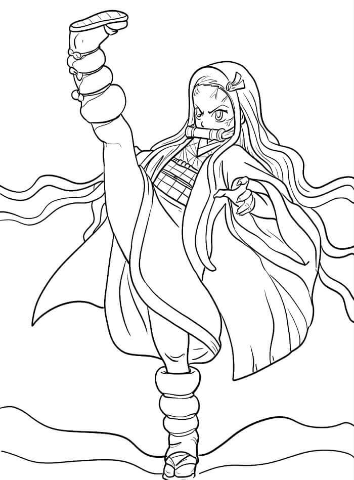 Nezuko Tisknutelná Zdarma omalovánka