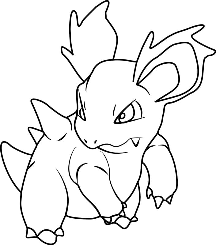 Nidorina Pokemon omalovánka