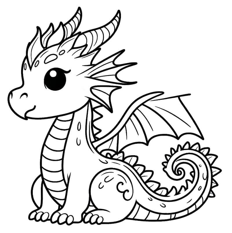 Obrovský Drak omalovánka