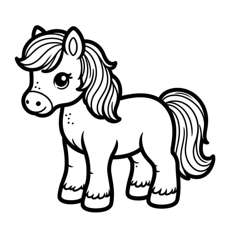 Obyčejná Kůň omalovánka