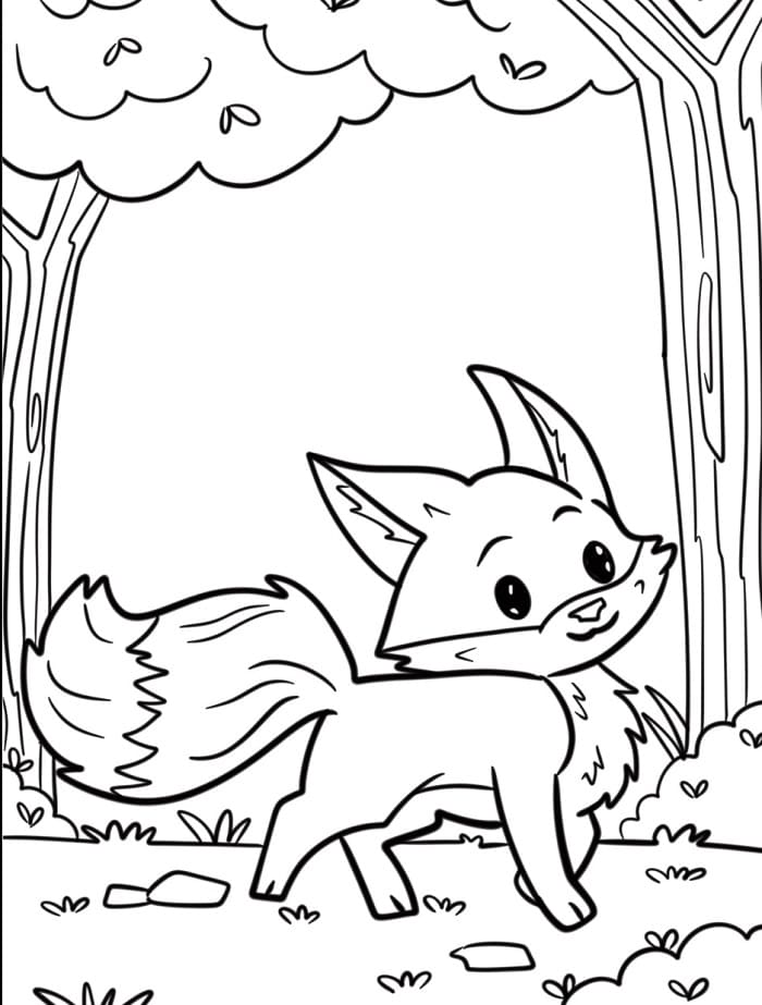 Obyčejná Liška omalovánka