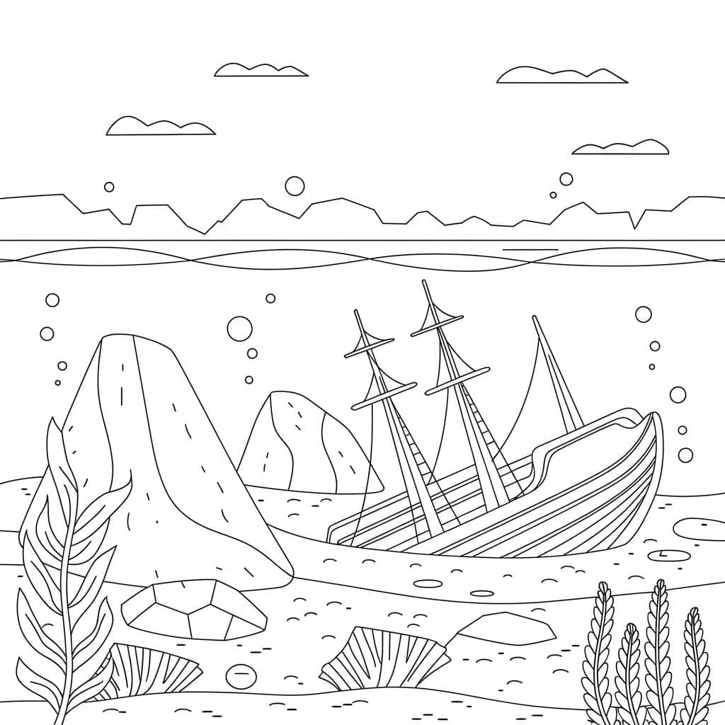 Oceán Tisknutelný pro Děti omalovánka