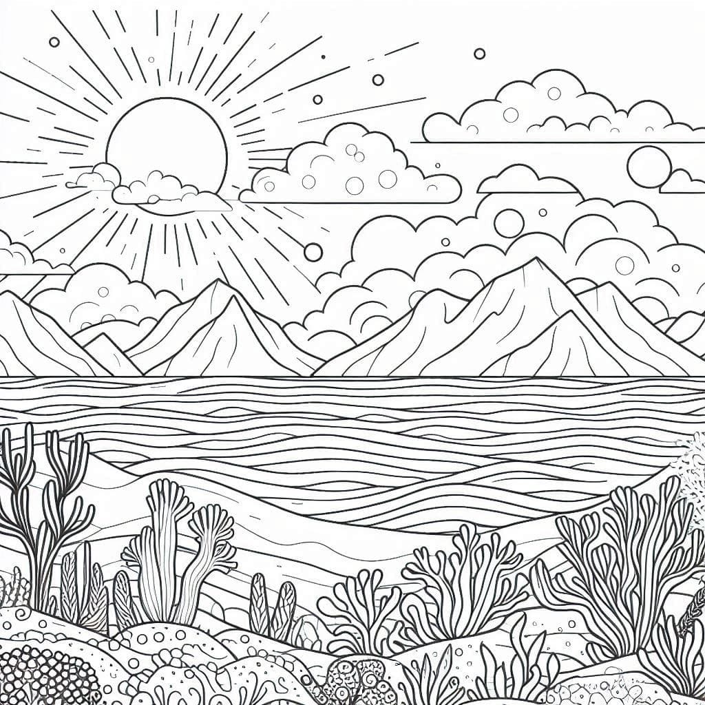 Oceán pro 2leté Děti omalovánka