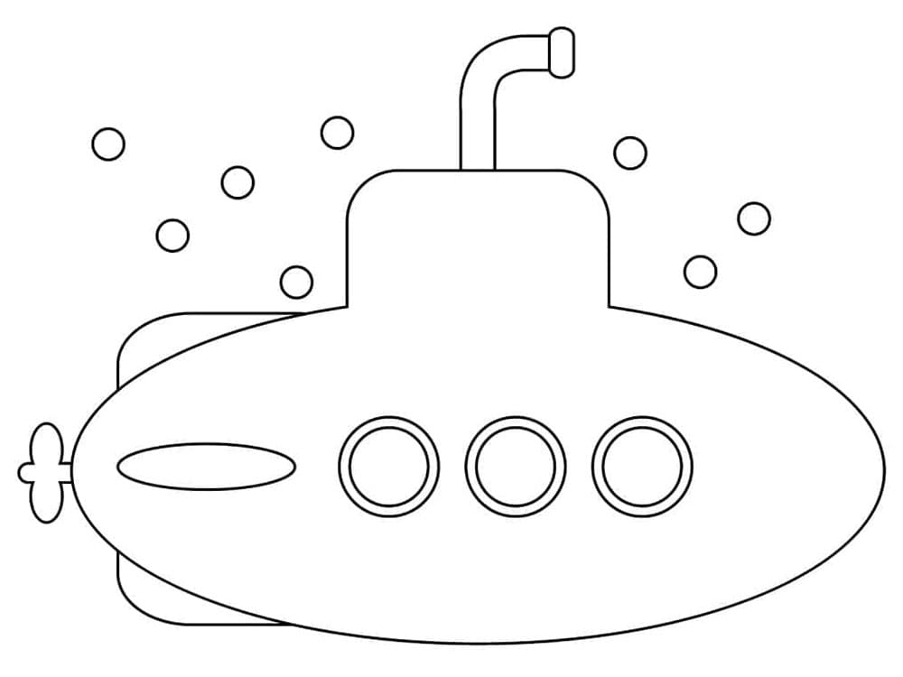 Oceánská Ponorka omalovánka