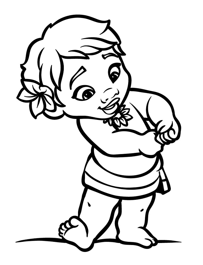 Odvážná Vaiana Disney omalovánka