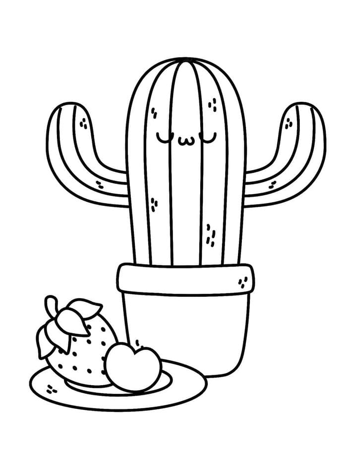 Okouzlující Kaktus omalovánka