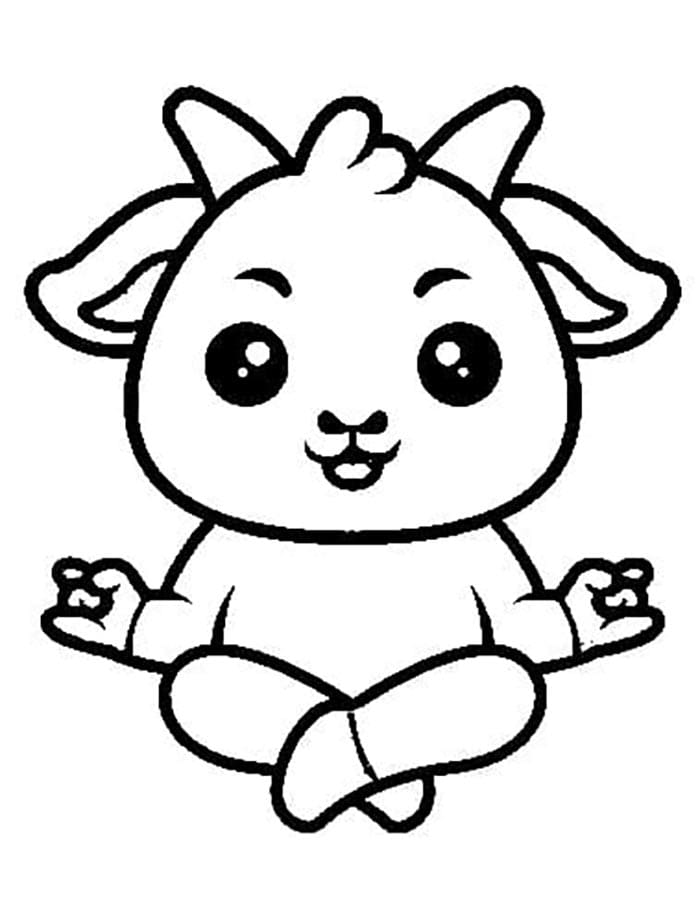 Okouzlující Koza omalovánka