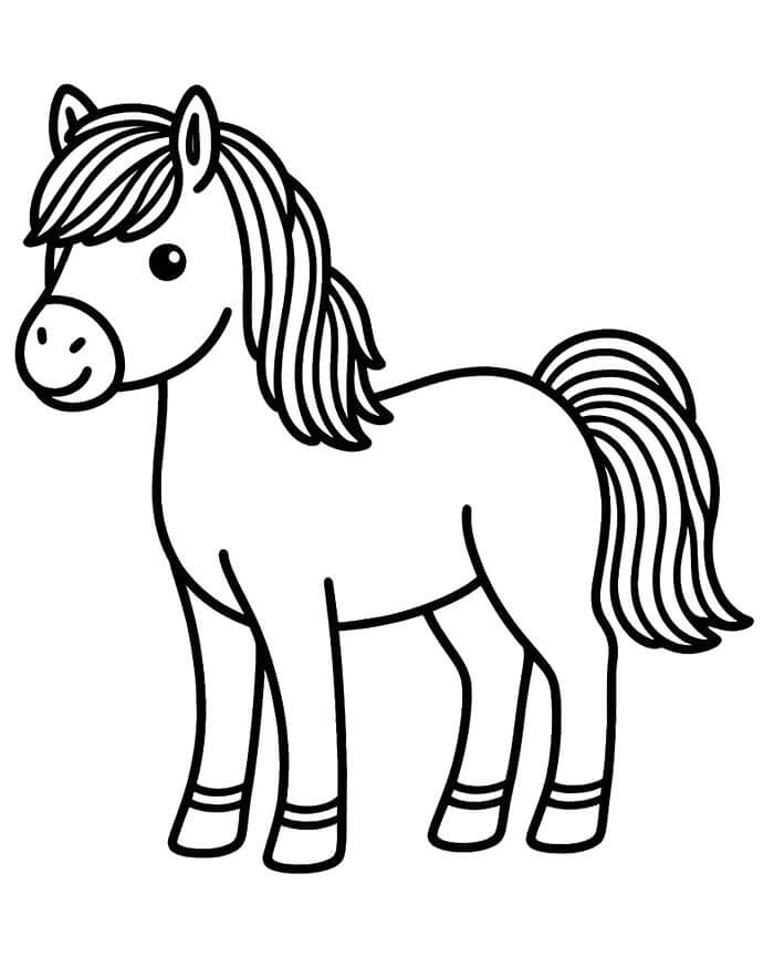 Okouzlující Kůň omalovánka