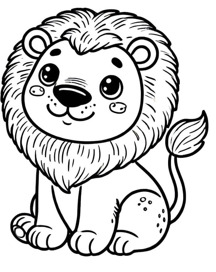 Okouzlující Lev omalovánka