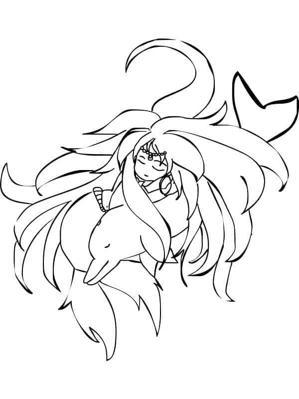 Okouzlující Mořská panna omalovánka