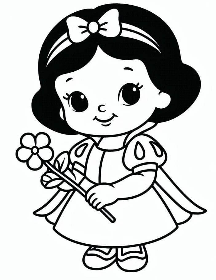 Okouzlující Sněhurka omalovánka