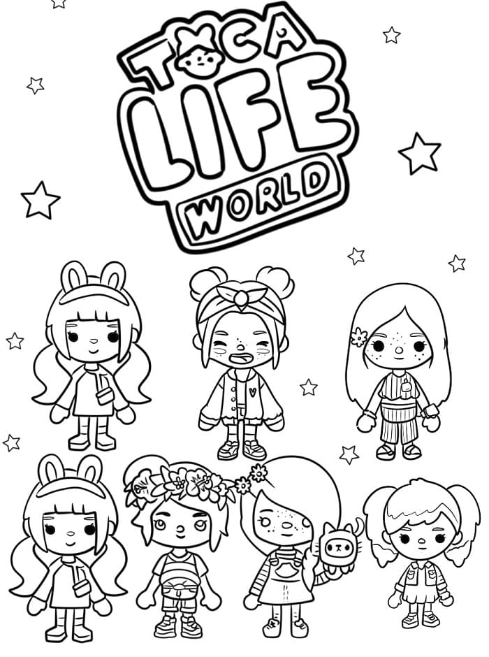 Okouzlující Toca Boca omalovánka