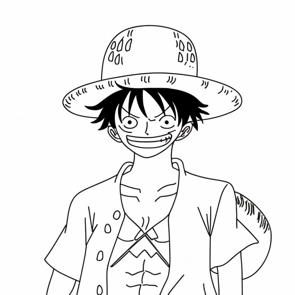 One Piece Luffy omalovánka