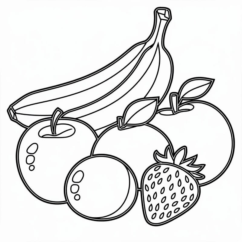 Ovoce Tisknutelné pro Děti omalovánka