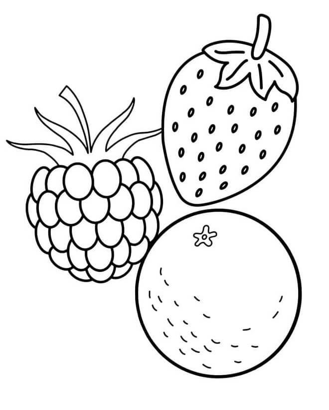 Ovoce Vymalovatelné pro Děti omalovánka
